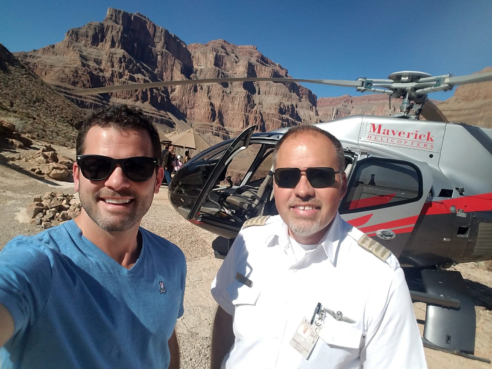 Trevor with an operator partner at the Grand Canyon