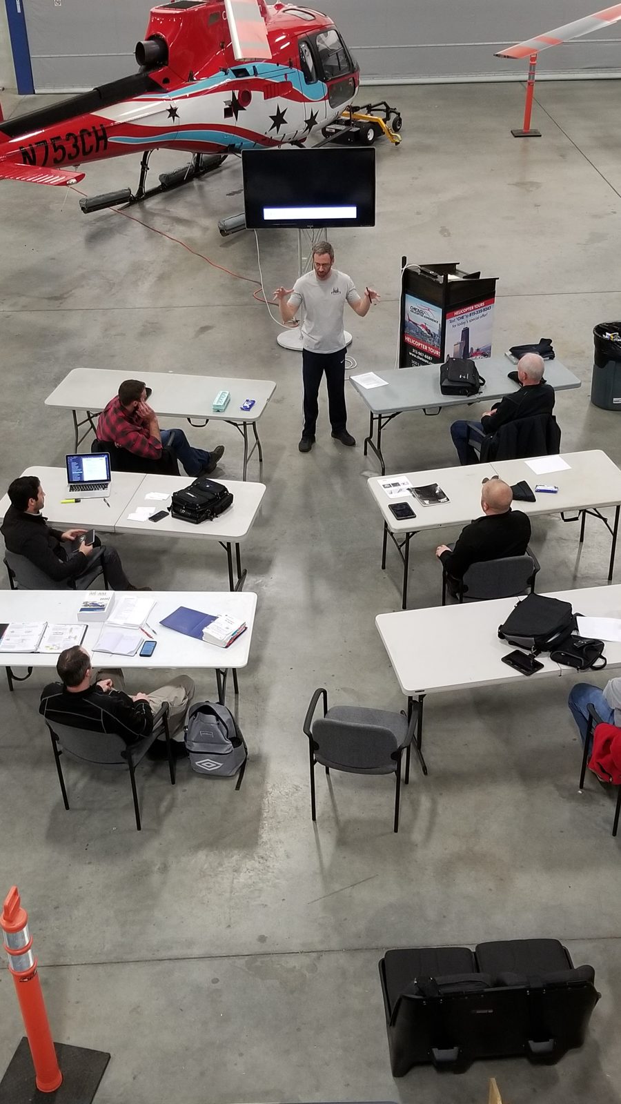 The hangar in spring 2020